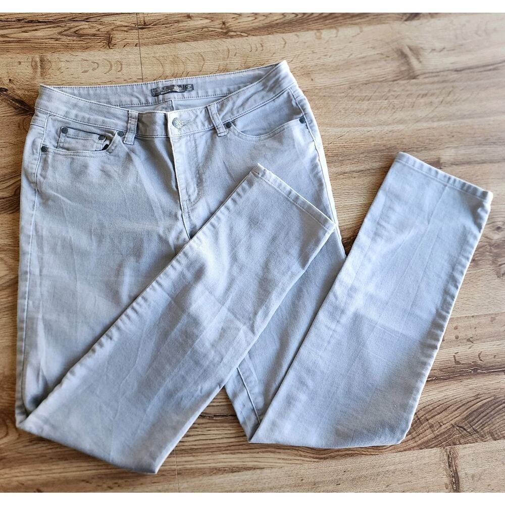 prAna Size 8/29 Jeans Kara Ashy Gray Stretch‎ Organic Cotton Straight Denim